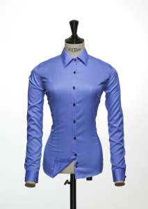 Damen Bluse bedrucken -   Mittelblau