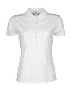 Luxury Stretch Poloshirt Damen bedrucken - Weiß