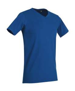 Clive V-Neck T-Shirt bedrucken - King Blue