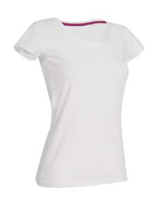 Claire Crew Neck T-Shirt bedrucken - White