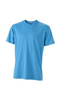 Herren Arbeits T-Shirt bedrucken -Aquamarin blau
